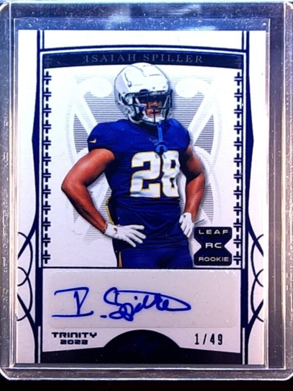 2022 Leaf Trinity Isaiah Spiller Auto /49 #BA-IS1 Aggies Navy
