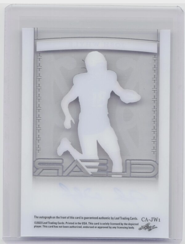 2022 Leaf Trinity Josh Whyle Auto /75 #CA-JW1 Bearcats Clear Autographs Gold - Image 3