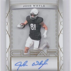 2022 Leaf Trinity Josh Whyle Auto /75 #CA-JW1 Bearcats Clear Autographs Gold