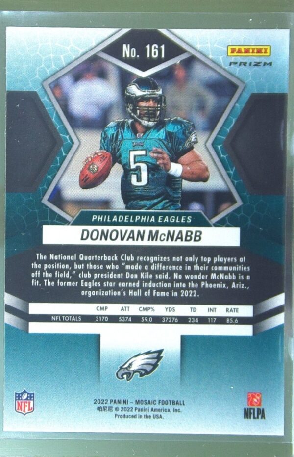 2022 Mosaic Donovan McNabb Silver #161 Eagles - Image 3