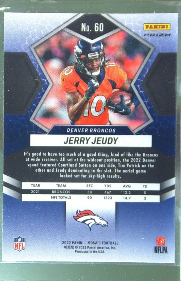 2022 Mosaic Jerry Jeudy Mosaic #60 Broncos - Image 3