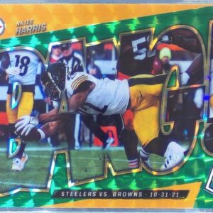 2022 Mosaic Najee Harris #B-8 Steelers Bang! Mosaic Green