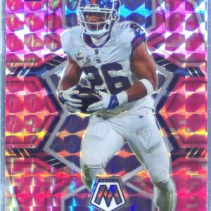 2022 Mosaic Saquon Barkley Mosaic Camo Pink #146 Giants