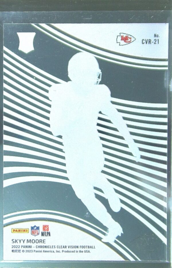 2022 Panini Chronicles Skyy Moore RC #CVR-21 Chiefs Clear Vision Rookies - Image 3