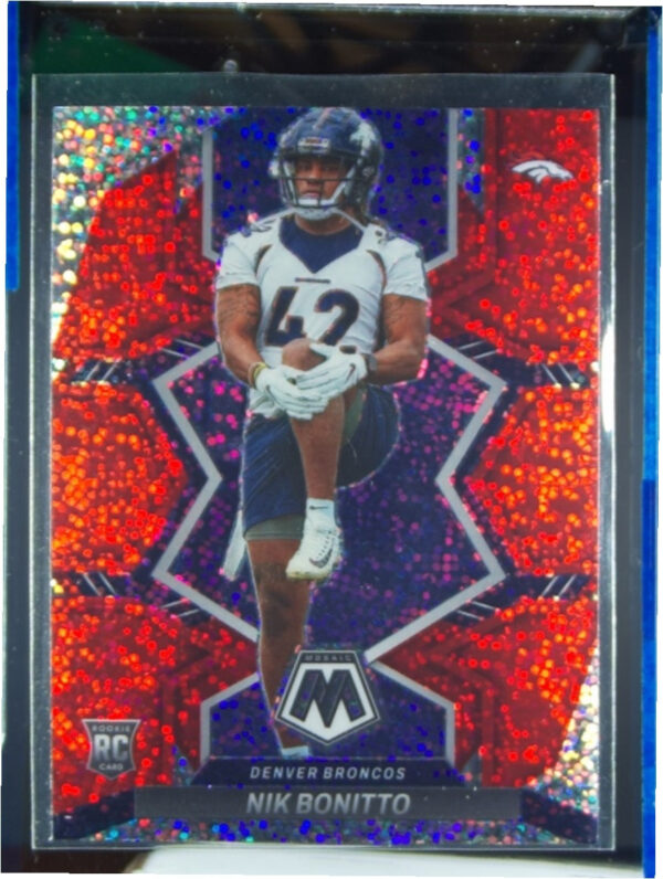 2022 Panini Mosaic Nik Bonitto Sparkle Red #396 Broncos