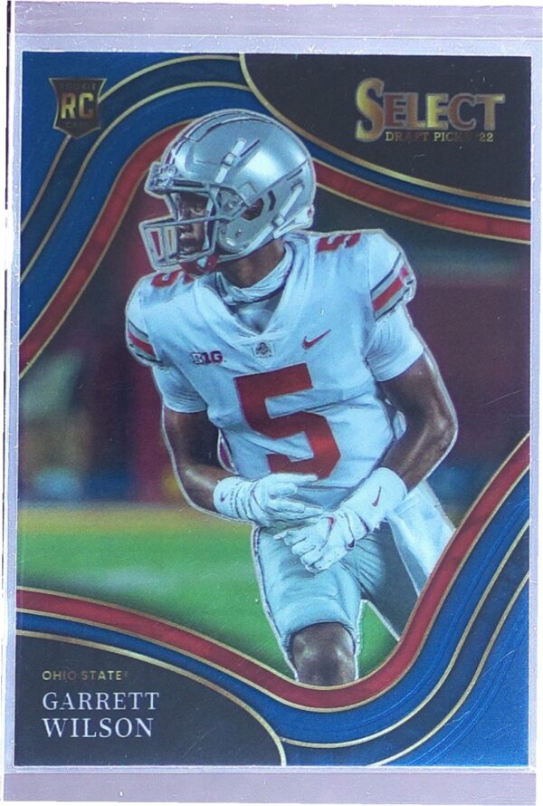2022 Panini Select Draft Picks Garrett Wilson Blue (Retail Base) RC #104 Buckeye