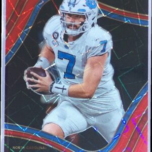 2022 Panini Select Draft Picks Sam Howell Red Lazer Prizm RC #103 Heels