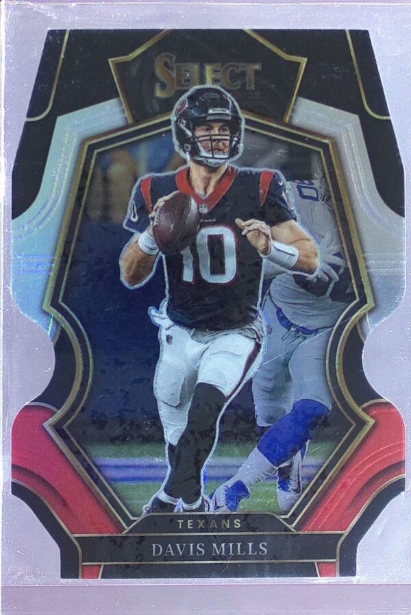 2022 Select Davis Mills Black and Red Prizm Die Cut #139 Texans