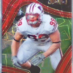2022 Select Draft Picks J.J. Watt Red Lazer Prizm #175 Badgers