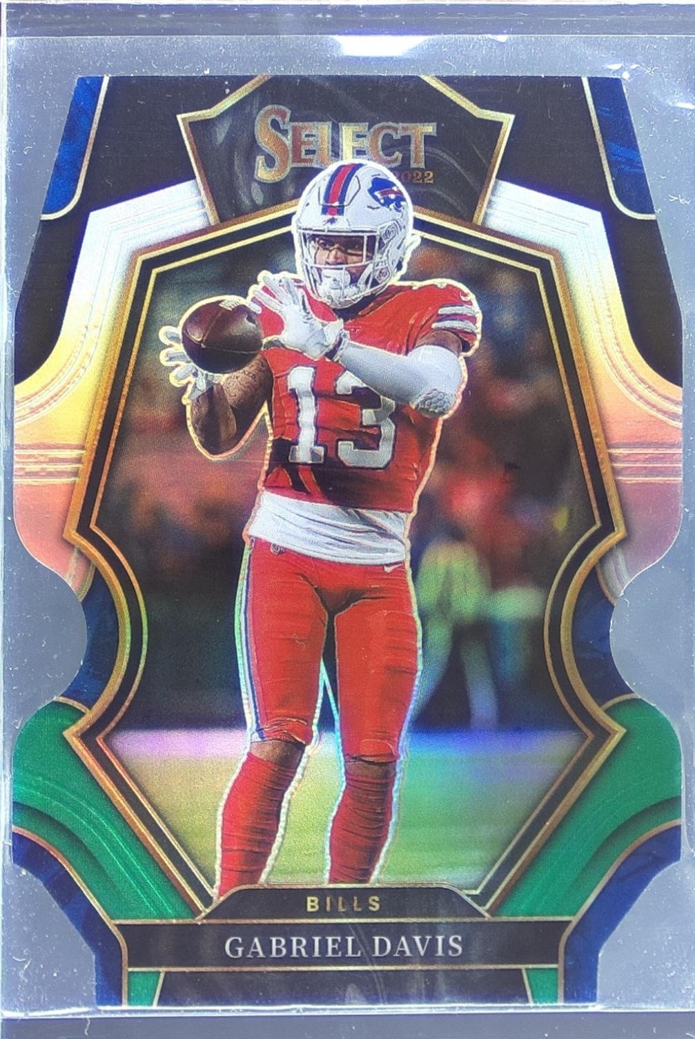 2022 Select Gabriel Davis Black and Green Prizm Die Cut #112 Bills