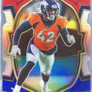 2022 Select Nik Bonitto Red and Blue Prizm Die Cut RC #25 Broncos