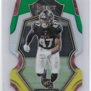 2022 Select Premier  Panini Arnold Ebiketie rookie Green and yellow Prizm diecut