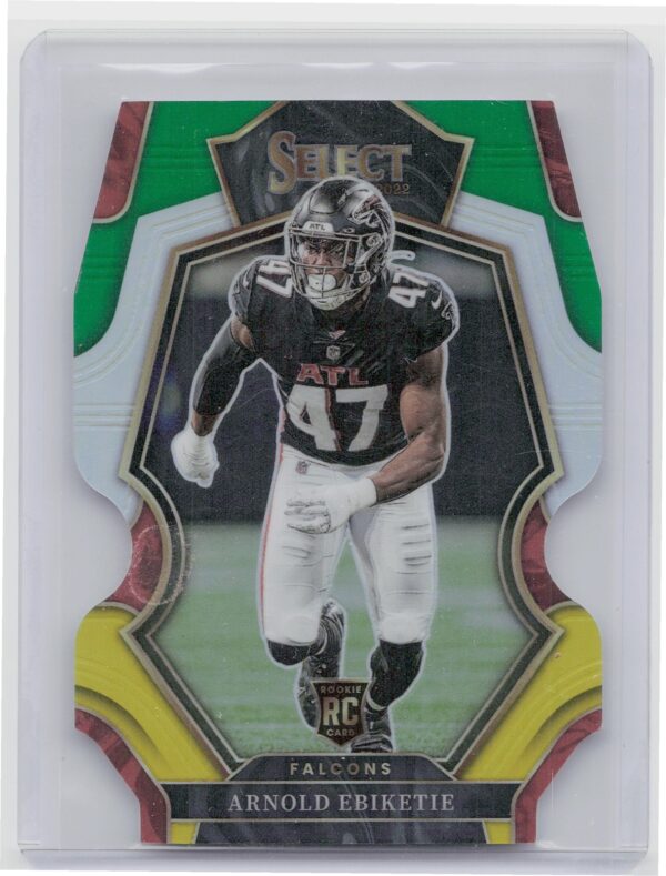 2022 Select Premier  Panini Arnold Ebiketie rookie Green and yellow Prizm diecut