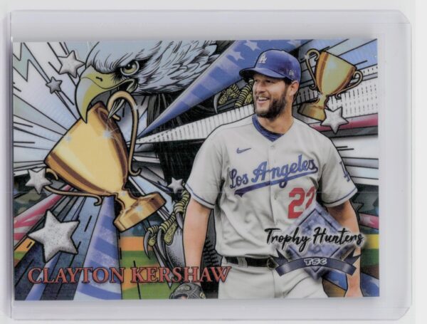 2022 Stadium Club Chrome Clayton Kershaw #RL-18 Dodgers Trophy Hunters Wave Refr
