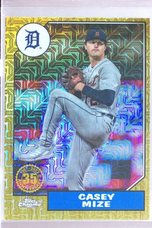 2022 Topps Casey Mize #T87C2-5 Tigers 1987 Topps 35th Anniversary Mojo Refractor