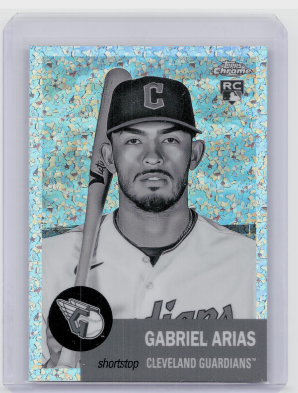 2022 Topps Chrome Platinum Anniversary Gabriel Arias Black and White Mini Diamon