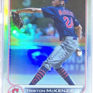 2022 Topps Chrome Triston McKenzie Refractor #142 Guardians