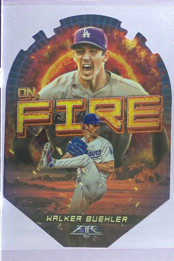 2022 Topps Fire Walker Buehler #EF-20 Dodgers En Fuego