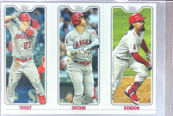 2022 Topps Opening Day Mike Trout / Shohei Ohtani / Anthony Rendon #TPC-1A,B,C