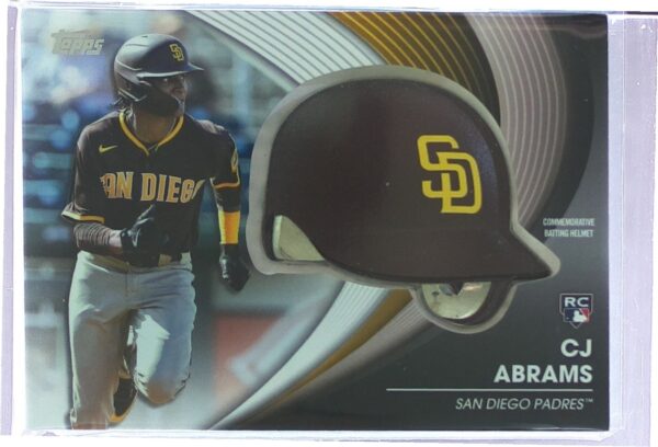 2022 Topps Update CJ Abrams #BH-CA Padres Commemorative Batting Helmet Relic