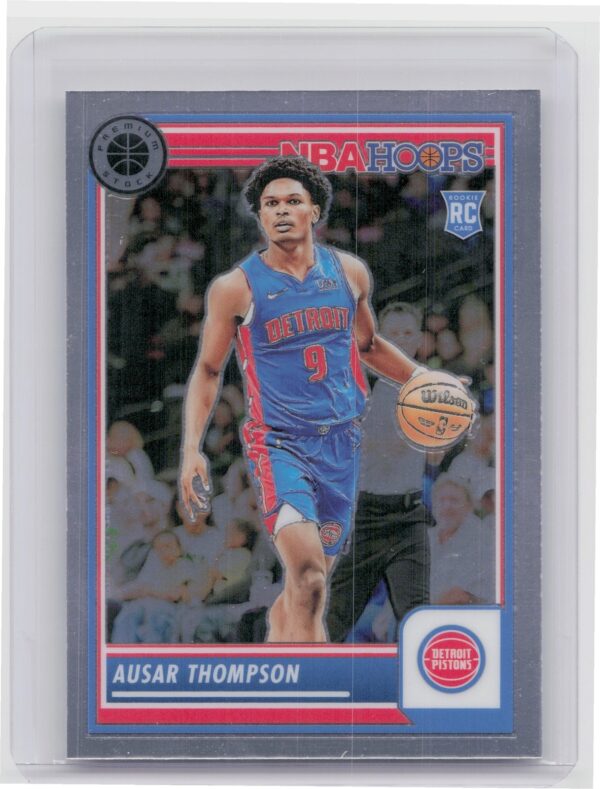 2023-24 Hoops Premium Stock Ausar Thompson RC 100 Pistons