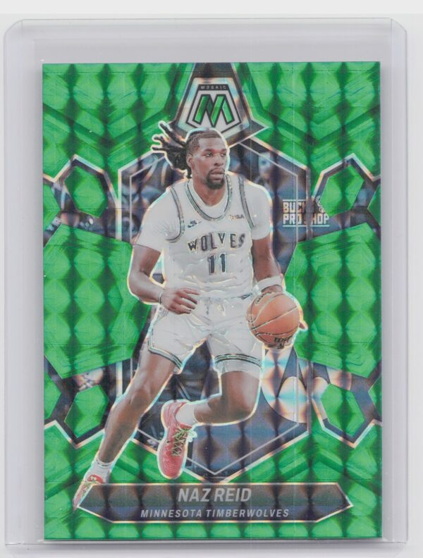 2023-24 Panini Mosaic Naz Reid Green 8 Timberwolves