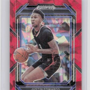 2023-24 Panini Prizm Draft Picks Justin Edwards Red Ice #26 Wildcats