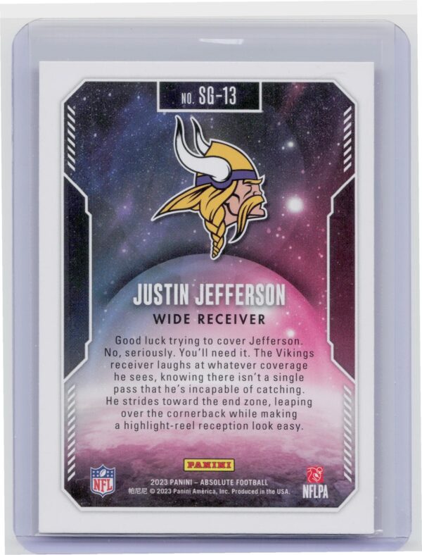 2023 Absolute Justin Jefferson #SG-13 Vikings Star Gazing - Image 3