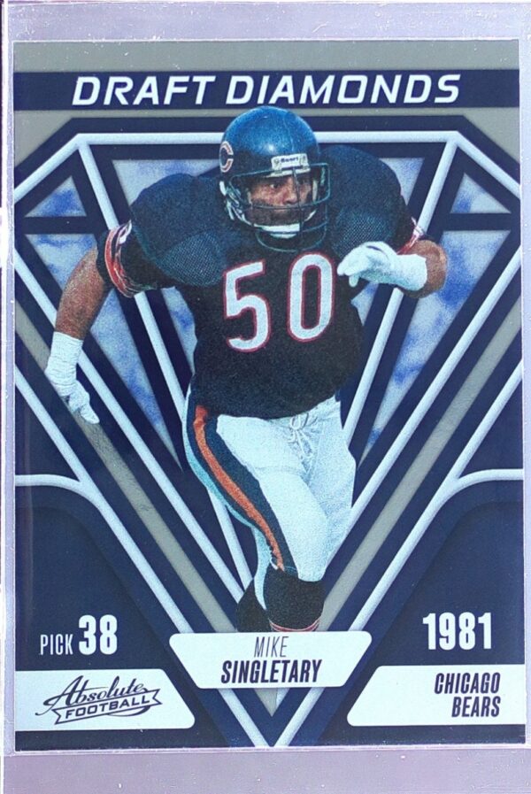 2023 Absolute Mike Singletary #DD-14 Bears Draft Diamonds