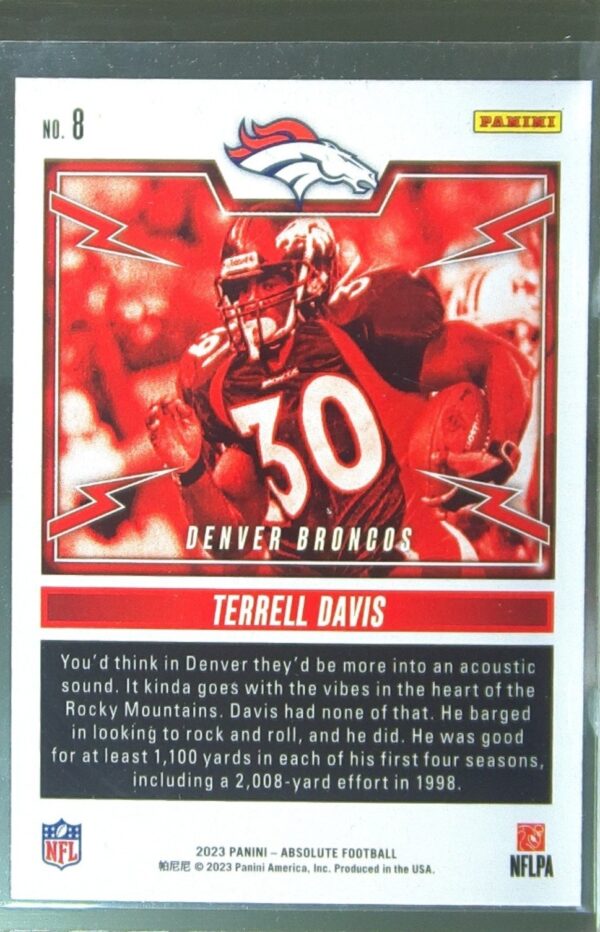 2023 Absolute Terrell Davis #8 Broncos Rock Out - Image 3