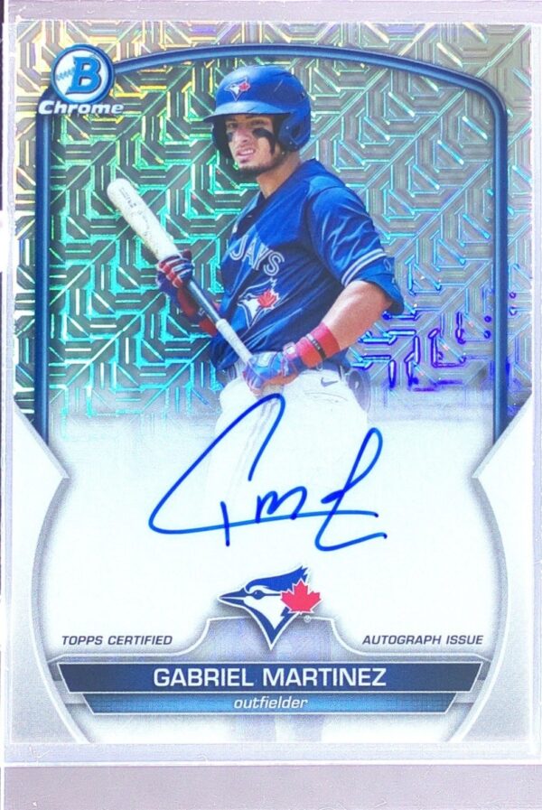 2023 Bowman Gabriel Martinez Auto #BMA-GM Jays Chrome Prospects Mojo Autographs