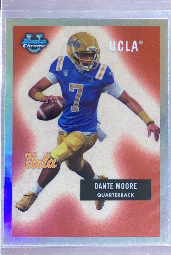 2023 Bowman University Chrome Dante Moore RC #55BF-6 Bruins 1955 Bowman Football