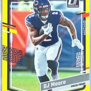 2023 Donruss DJ Moore Press Proof Yellow #47 Bears