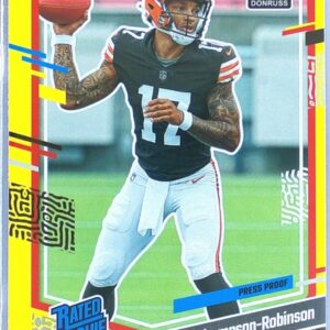 2023 Donruss Dorian Thompson-Robinson Press Proof Yellow RC #322 Browns