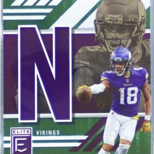 2023 Donruss Elite Justin Jefferson #SB-JJ9 Vikings Spellbound Green