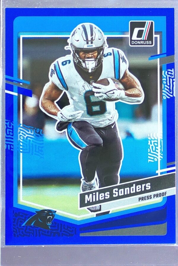 2023 Donruss Miles Sanders Press Proof Blue #44 Panthers