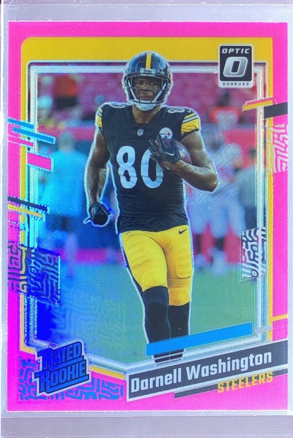 2023 Donruss Optic Darnell Washington Pink RC #286 Steelers
