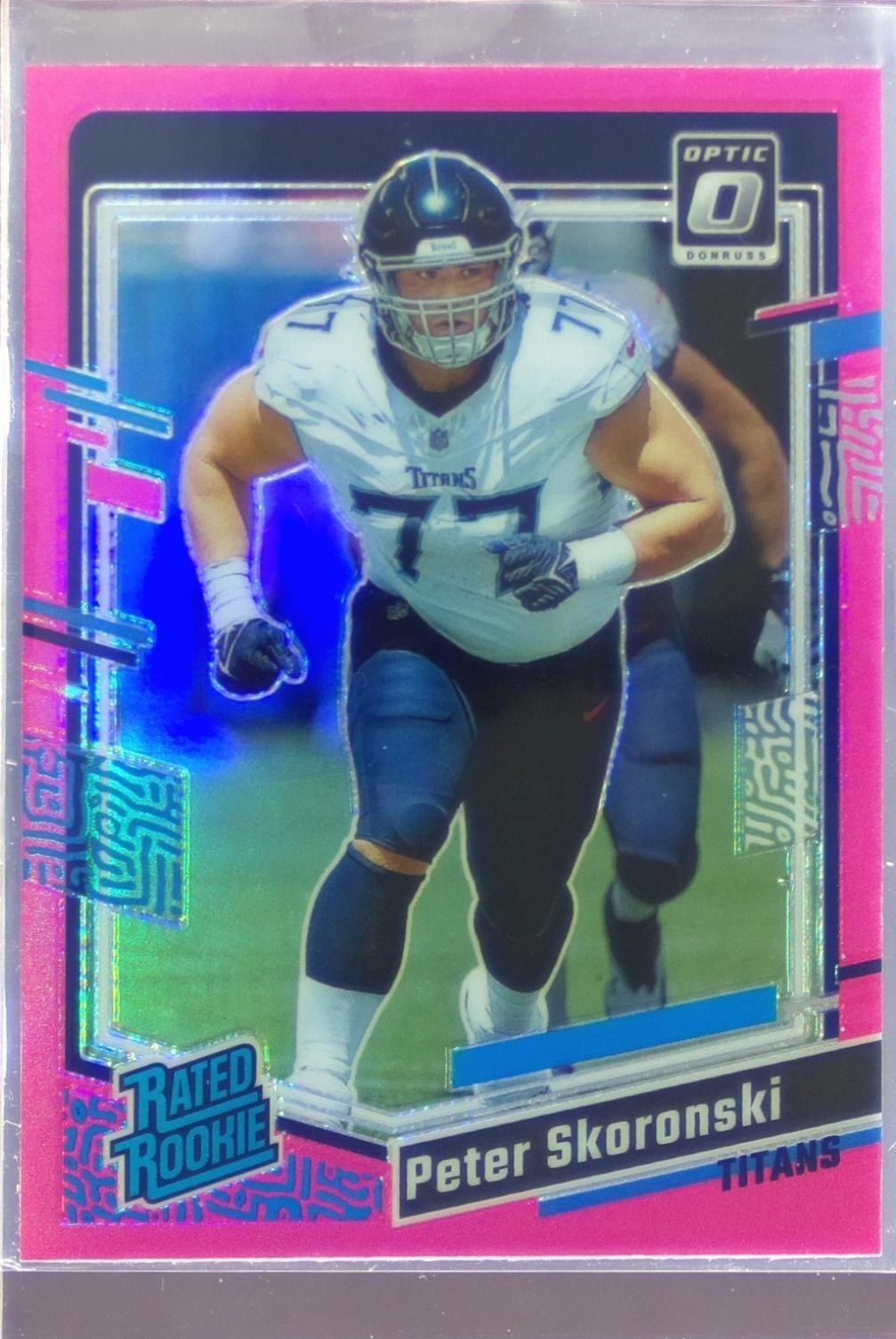 2023 Donruss Optic Peter Skoronski Pink RC #296 Titans