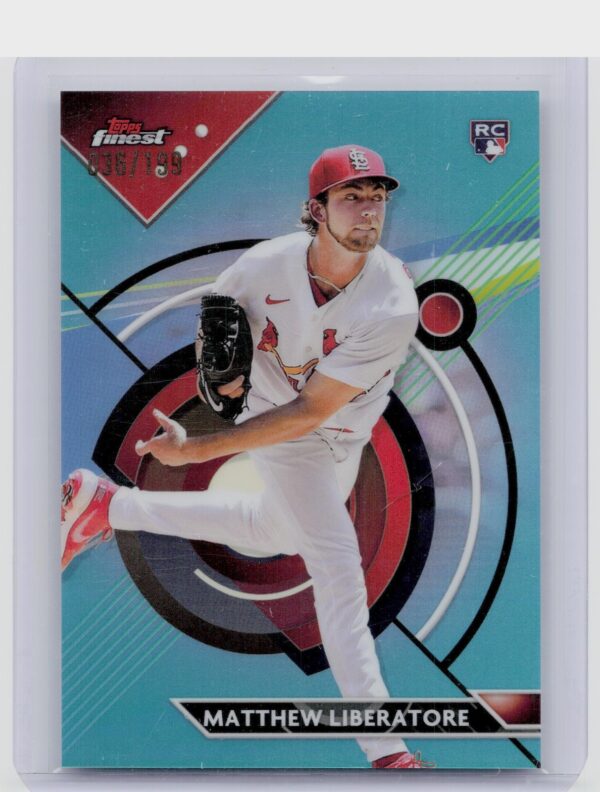 2023 Finest Matthew Liberatore Aqua Refractor /199 #77 Cardinals