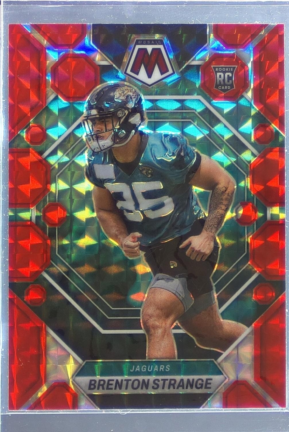 2023 Mosaic Brenton Strange Red Mosaic RC #286 Jaguars