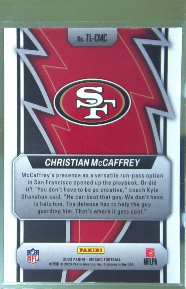 2023 Mosaic Christian McCaffrey #TL-CMC 49ers Thunder Lane - Image 3