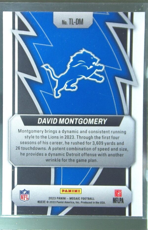2023 Mosaic David Montgomery #TL-DM Lions Thunder Lane - Image 3
