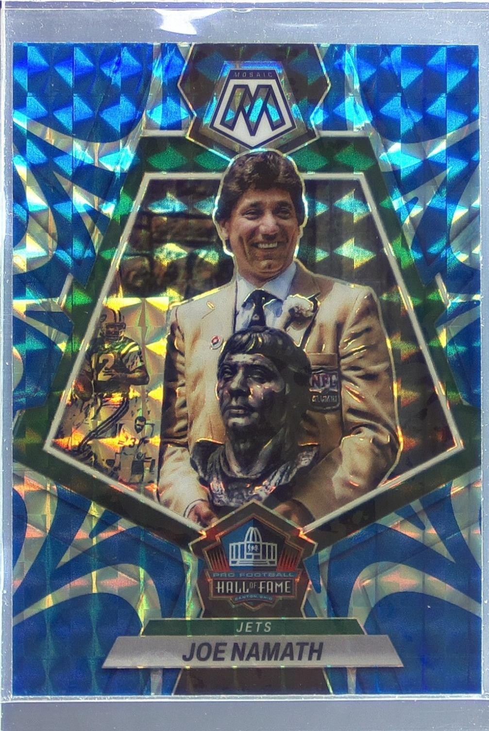 2023 Mosaic Joe Namath Reactive Blue Mosaic #272 Jets