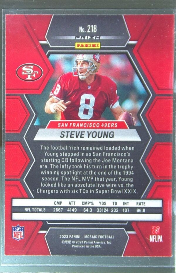 2023 Mosaic Steve Young Mosaic #218 49ers - Image 3