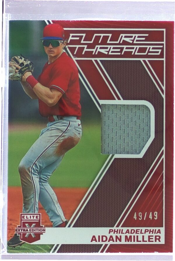 2023 Panini Elite Extra Edition Aidan Miller /49 JSY #FT-AM Future Threads