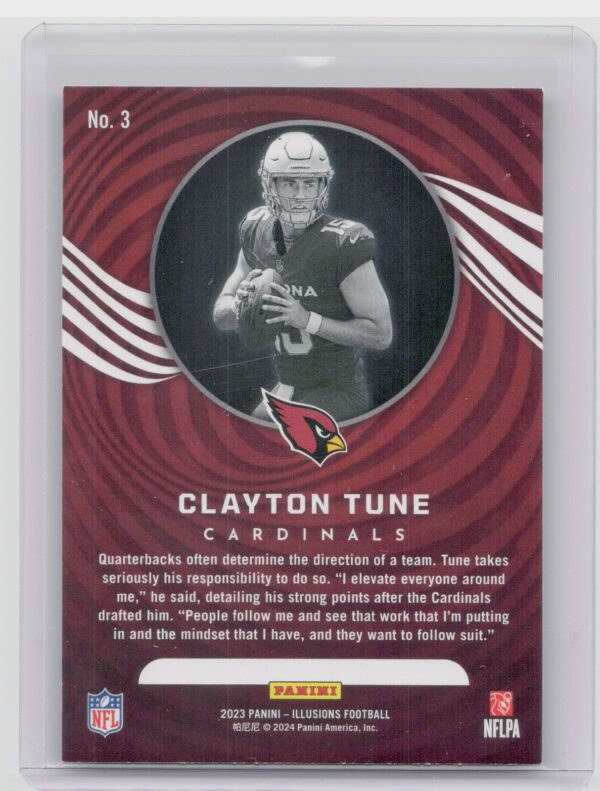 2023 Panini Illusions Clayton Tune Orange Trophy Collection #3 Cardinals - Image 3