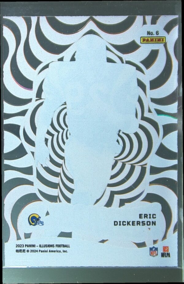 2023 Panini Illusions Eric Dickerson #6 Rams Funkadelic Orange - Image 3