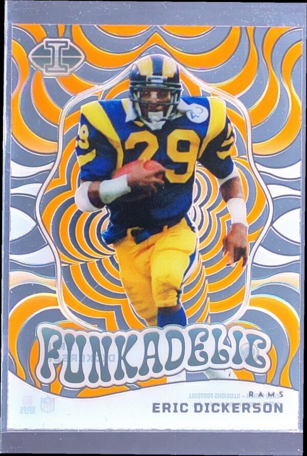2023 Panini Illusions Eric Dickerson #6 Rams Funkadelic Orange