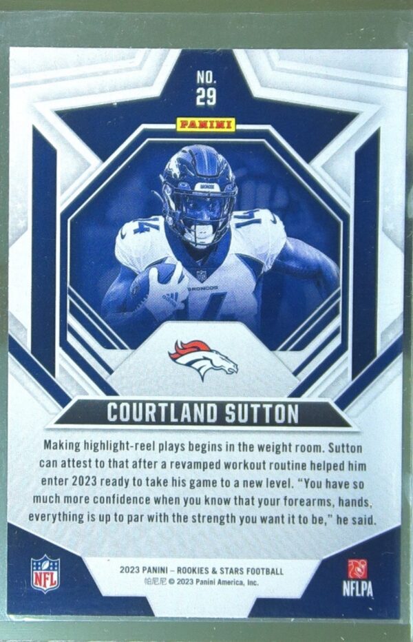 2023 Panini Rookies & Stars Courtland Sutton Green #29 Broncos - Image 3