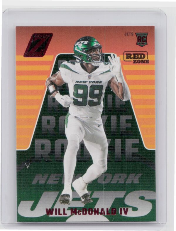 2023 Panini Zenith Will McDonald IV Red Zone RC #198 Jets
